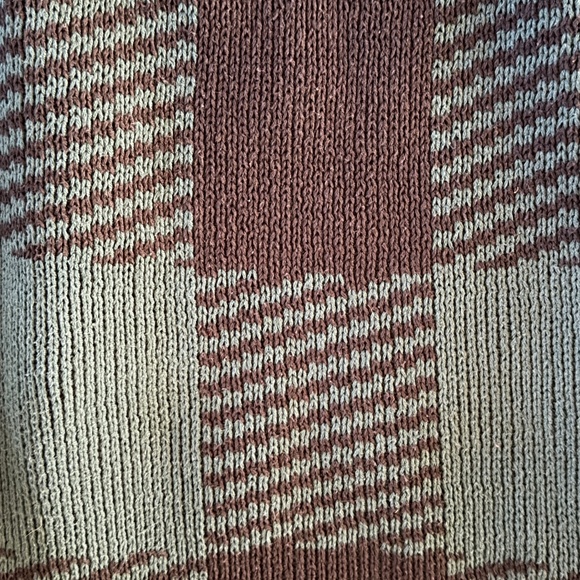 CHAPS Ralph Lauren Plaid Mens Pullover Sweater Moose Green Black - Picture 8 of 9